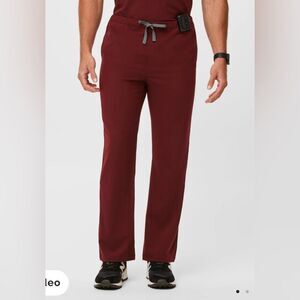 Figs pisco basic scrub pants maroon